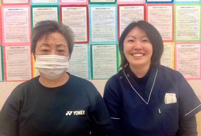 田村先生と信頼関係が築けて、腰痛と膝関節痛が改善しました。